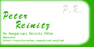 peter reinitz business card